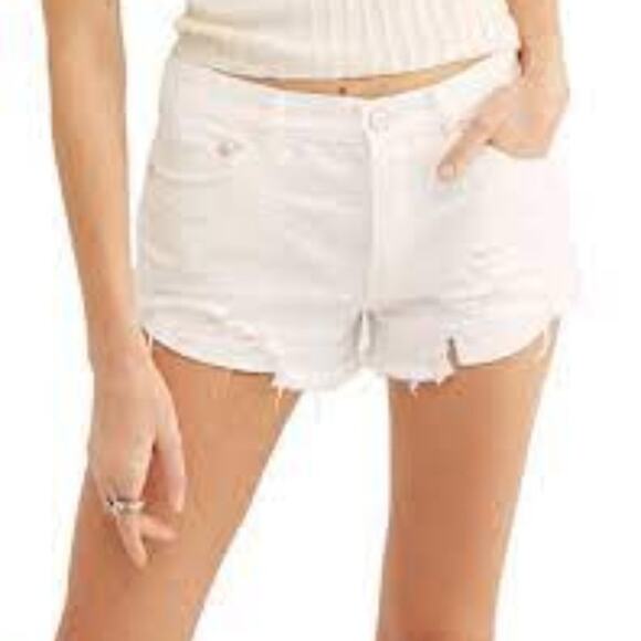 FREE PEOPLE - Loving Good Vibrations Denim Shorts - Picture 1 of 7